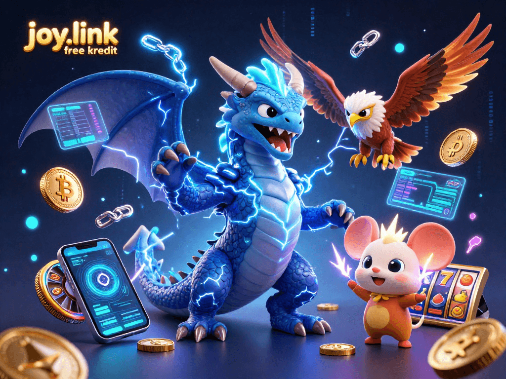 Engage in thrilling gameplay with joy.link free kredit, featuring dynamic casino elements and characters.