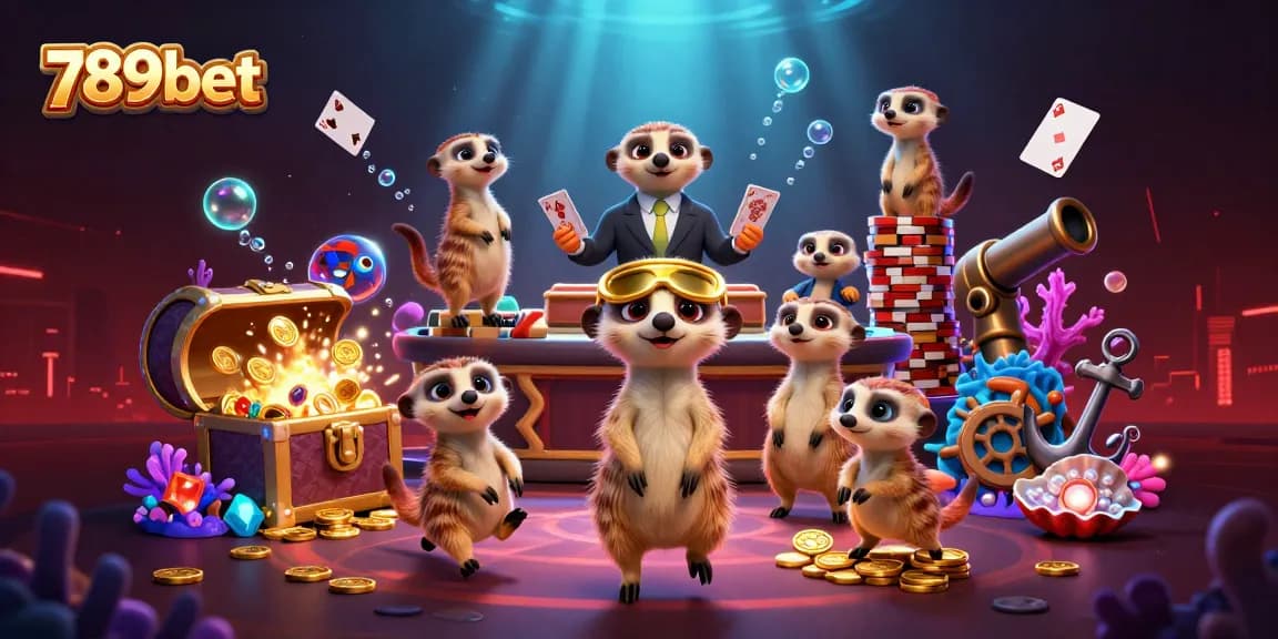 Experience thrilling fun with 789bet as meerkats operate an extravagant underwater casino.