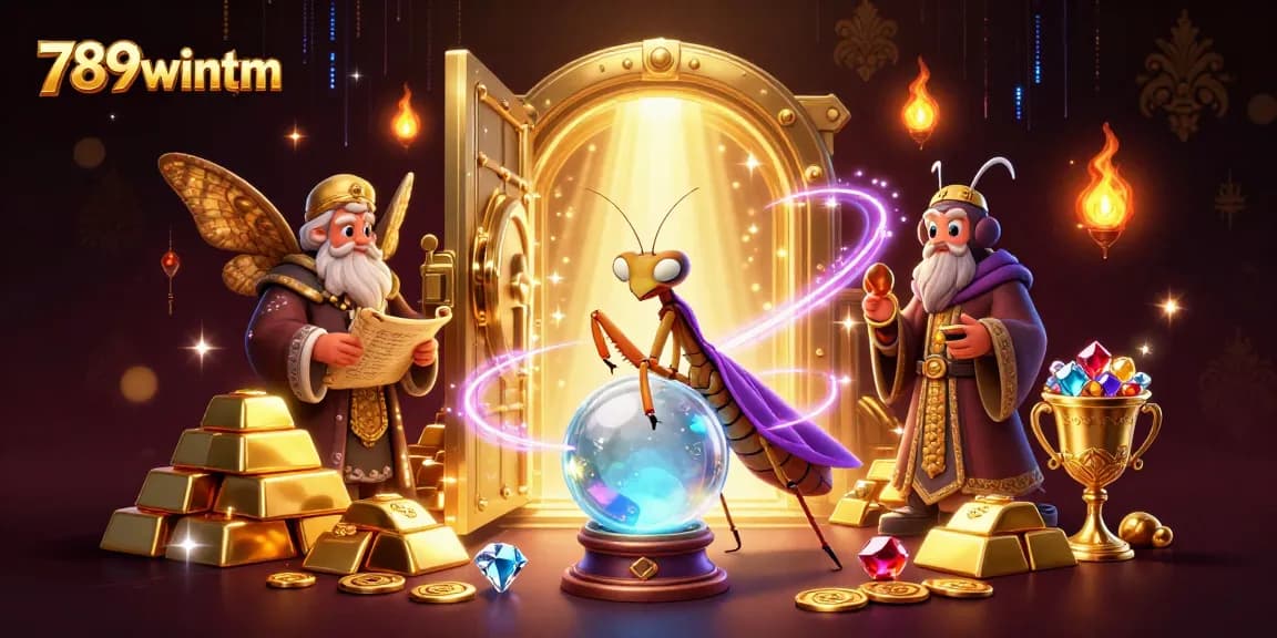 Experience fortune-telling and riches with 789wintm's vibrant 3D casino illustration.