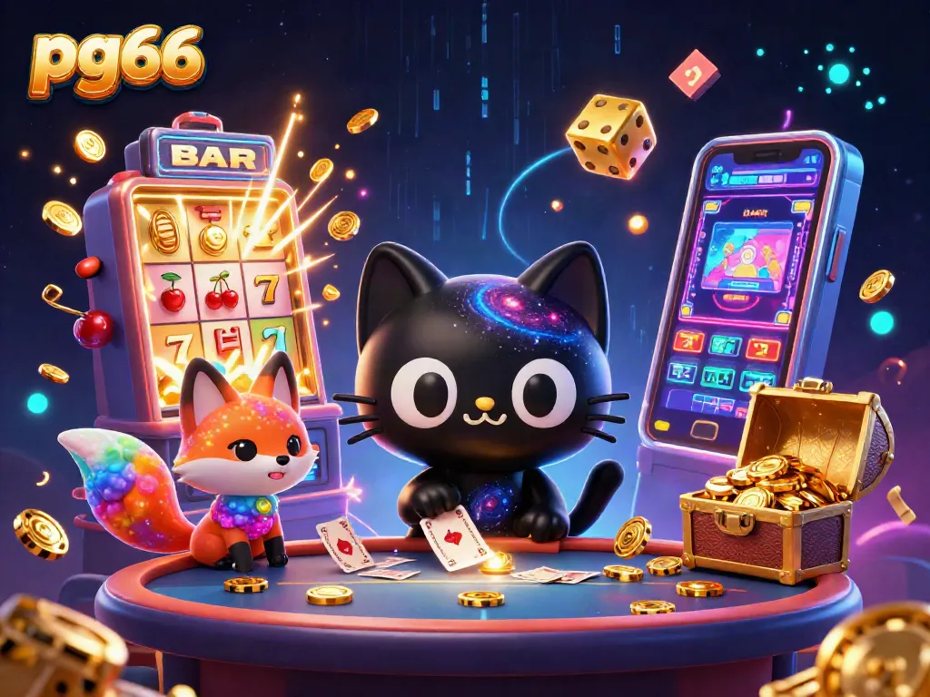 Experience thrilling gameplay with pg66 as the cosmic cat draws in casino riches.