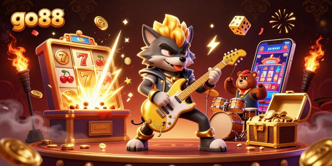 Experience the exciting world of go 88 casino with an electrifying performance featuring a rock star wolf and jackpot moments.