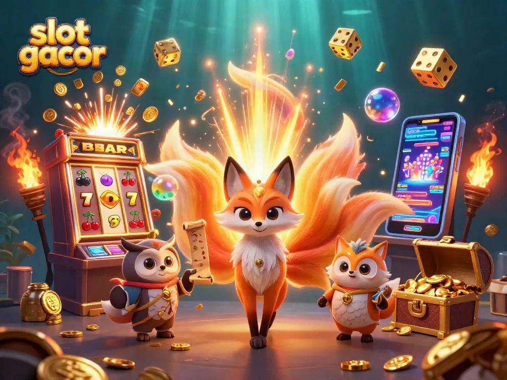 Menangkan jackpot di slot gacor dengan ilustrasi penuh warna yang menarik dan berenergi.