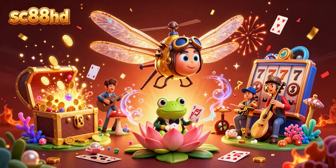 sc88hd engaging players with vibrant casino characters in a dynamic underwater scene.