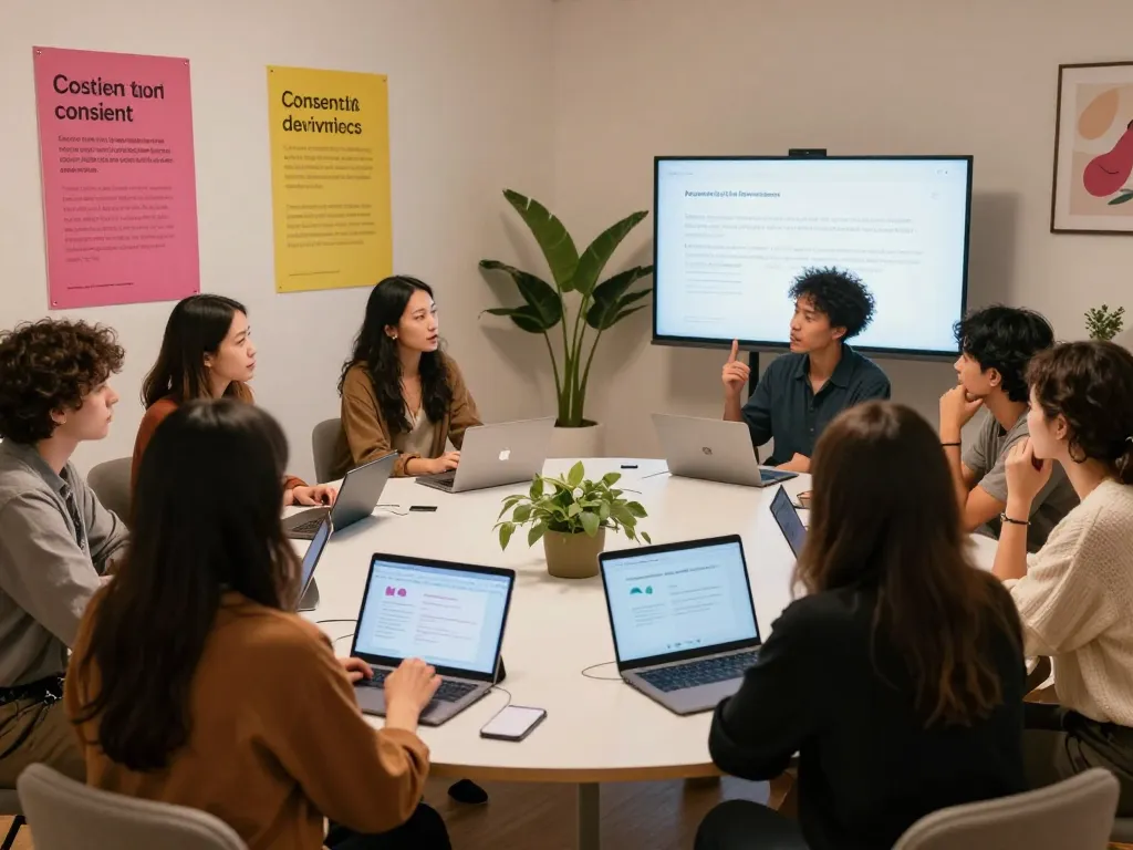 Workshop on AI sex education exploring technology's role in intimacy.