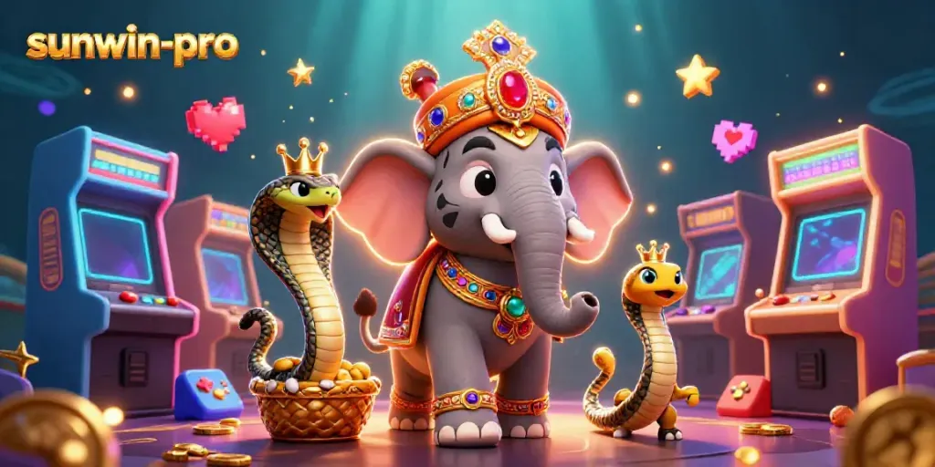 Engage with sunwin-pro gaming excitement featuring vibrant characters and casino elements.