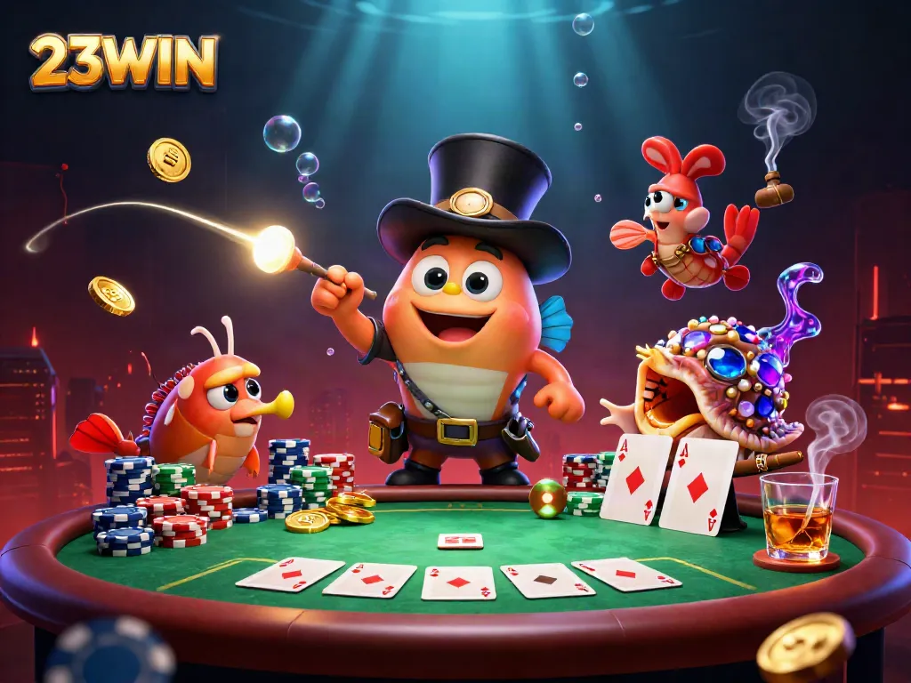 Experience thrilling gameplay with 23WIN's vibrant casino elements and glimmering treasures.