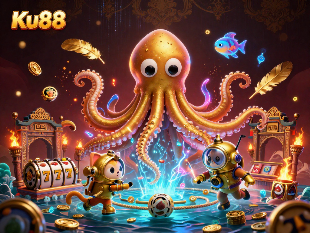 Experience thrilling wins with Ku88 as a kraken waves within a treasure trove of slots.