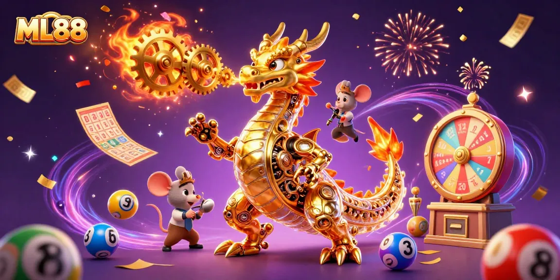 Engage with ML88 in a vibrant casino scene featuring dynamic game elements and magical energy.