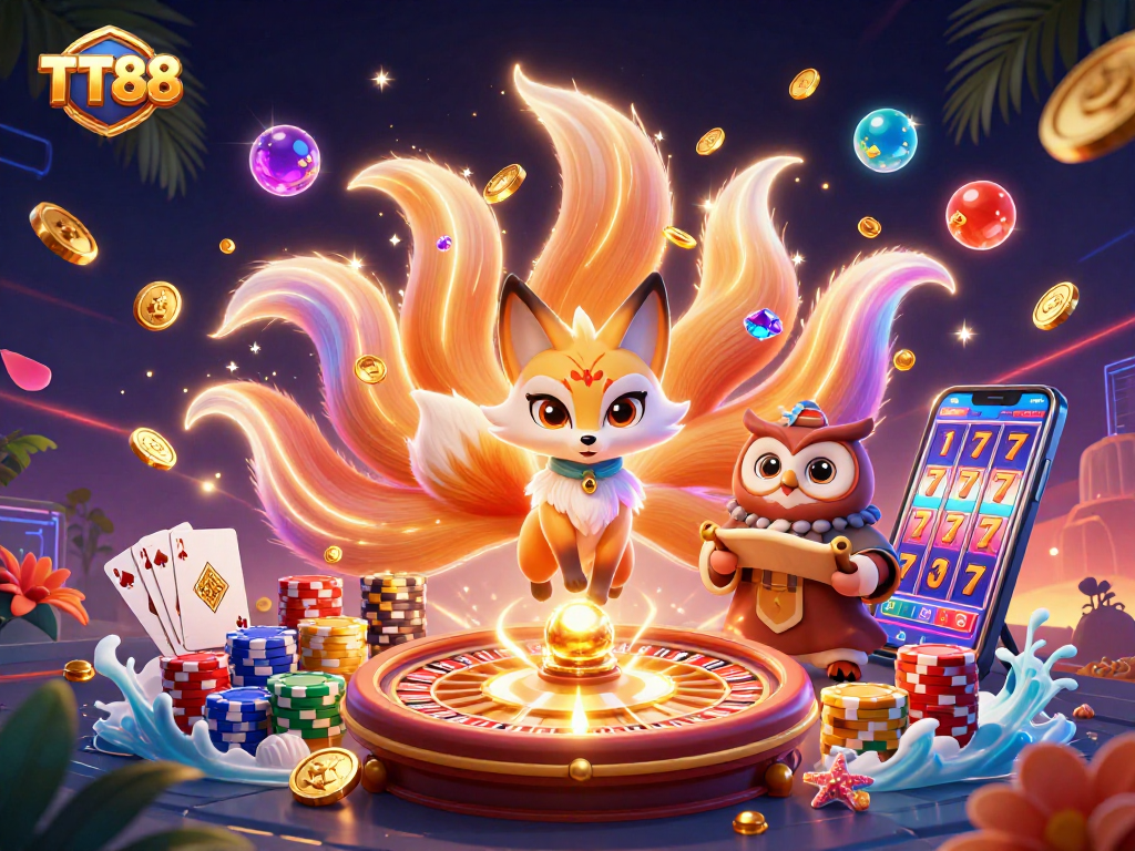 Play dynamic games at TT88 with vibrant characters and exciting casino elements.