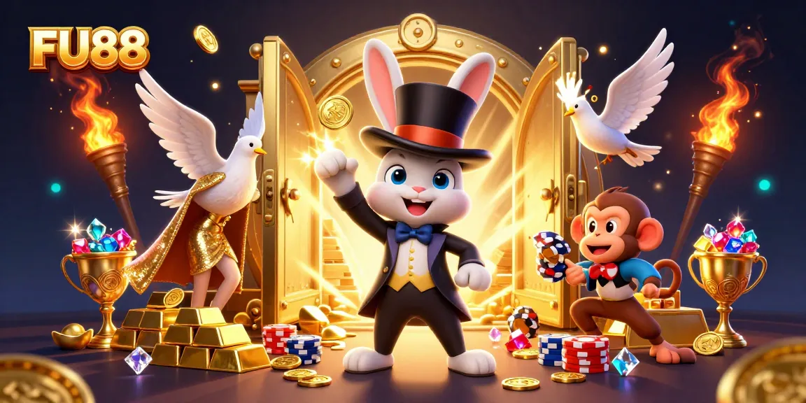 Win big with FU88 in this engaging scene of thrilling casino adventure.
