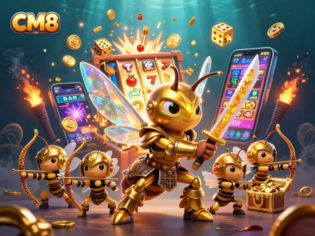 Experience the vibrant CM8 online casino with a jackpot explosion and engaging gaming elements throughout.