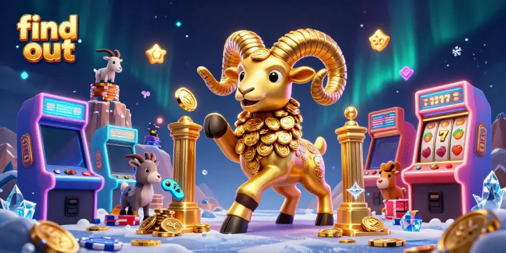Engage in casino strategy as you find out the winning moves with a golden ram charging through slot machines.