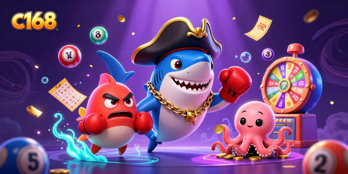 Experience thrilling excitement at c168 with lively cartoon characters and dynamic lottery elements.